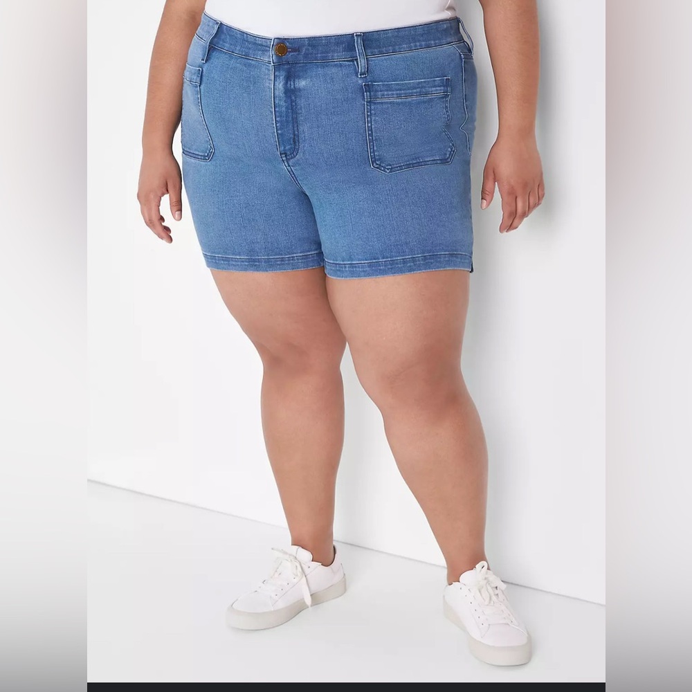 Lane Bryant Mid-Rise Flex Magic Waistband Signature Fit 20 Demin Shorts